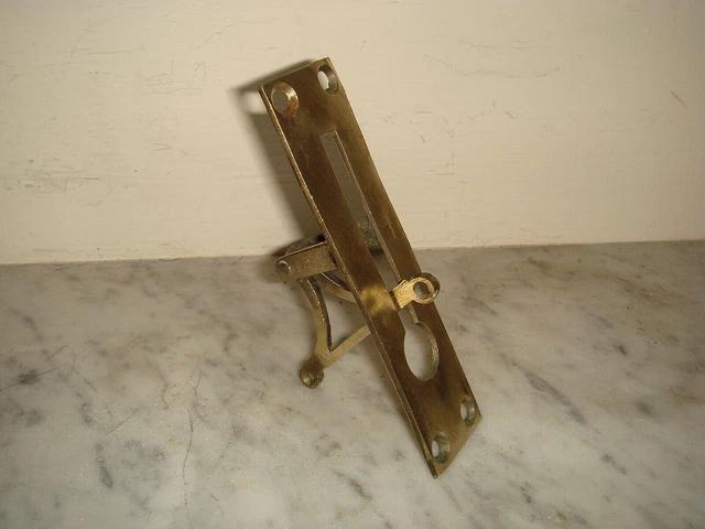 Antique Brass Servants, Door Bell Mortice, Rebated Vertical Crank