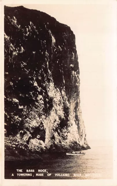 The Bass Rock A Towering Mass of Volcanic Rock Eastlothian Postcard c1935