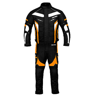 Textile Motorcycle Racing Suit Waterproof Motorbike Armoured Jacket Trouser Mens