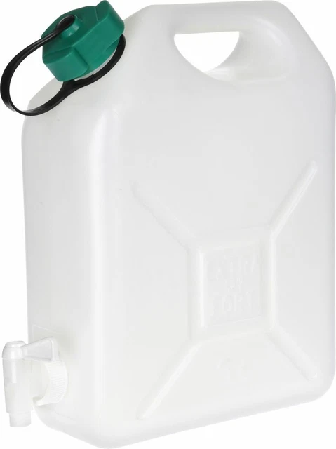 Bidon D'eau Avec Robinet Et Couvercle à Vis, Bidon D'eau De Camping Sans Bpa Reservoir D Eau Portable Avec Poignee Pour Caravanes Pique Nique Randonnee Bleu Transparent