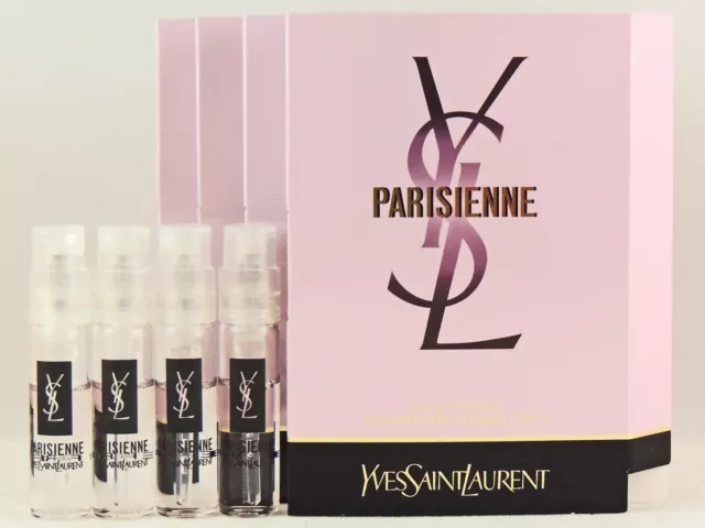 YSL YVES SAINT LAURENT PARISIENNE 1.5ml .05oz x 4 PERFUME SPRAY SAMPLE VIAL LOT