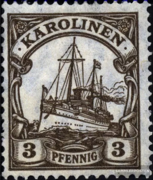 Carolines (German colony) 21 with hinge 1919 Ship Imperial Yacht Hohenzollern