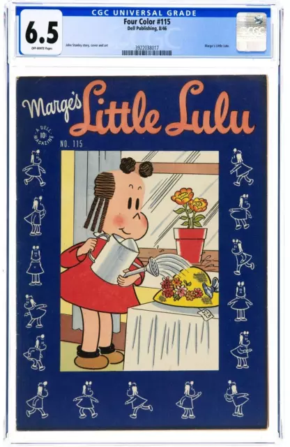 🔥Four Color #115 Marge's Little Lulu (Dell, 1946) CGC FN+ 6.5 Off-white pages.