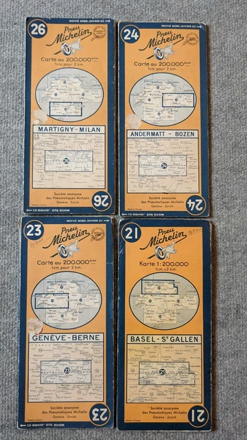 Lot De 23 Cartes Routières Michelin Des Années 80/90 – Bon état – Idéal Collection Ou Déco