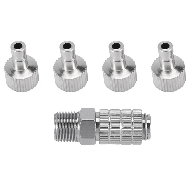 Airbrush Disconnect Coupler Release Fitting Adapter with 5 Male Fitting, 1/ R8Q3