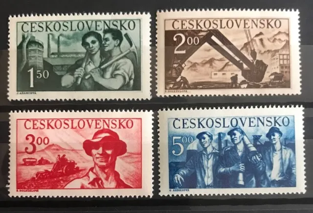 Tschechoslowakei 1950, Mi. Nr. 614 - 617, postfrisch