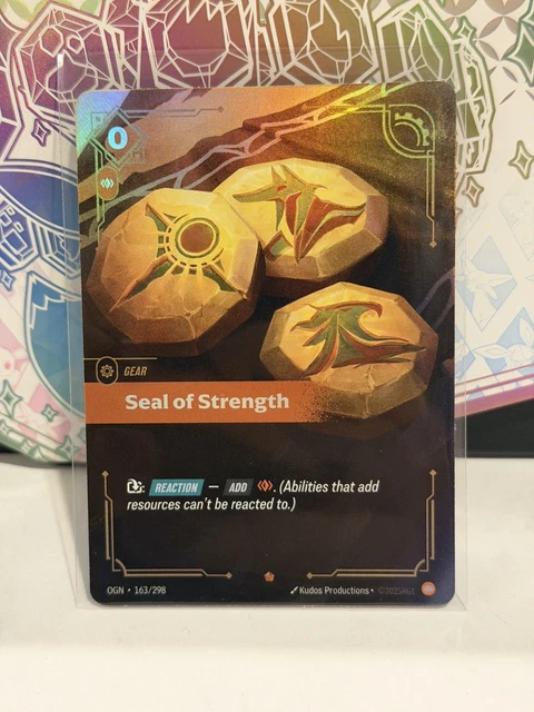 Red Seals Riftbound LEAGUE OF LEGENDS Riftbound Origins Seal of Strength Epic 163/298 $31. ...