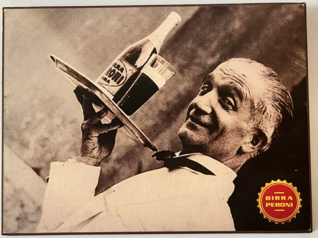 Quadretto pubblicitario Peroni anni 70-80 cm 40x30