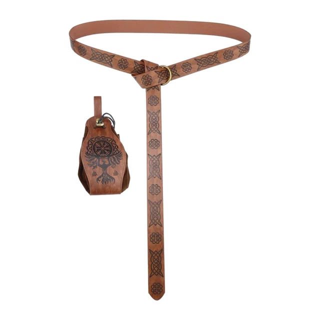 Costume de chevalier médiéval ceinture en cuir PU accessoires de Cosplay