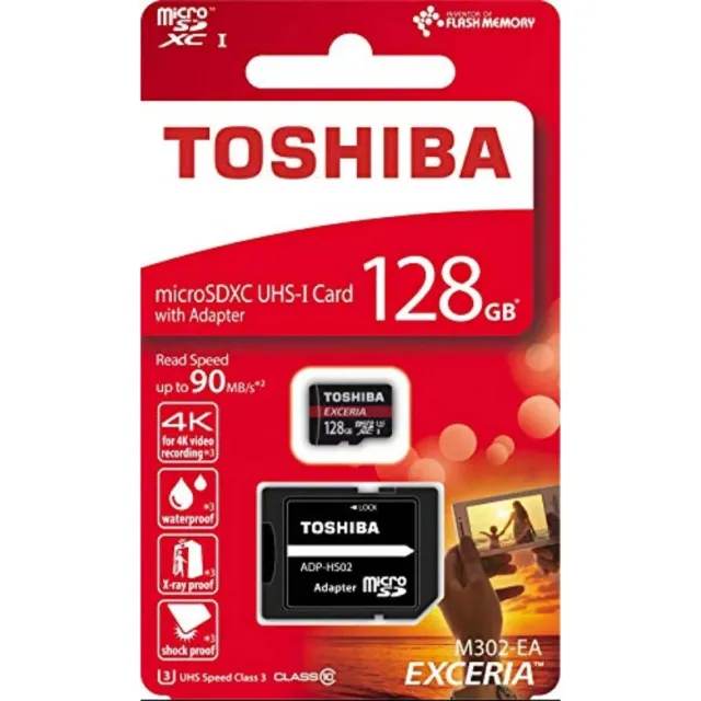 TOSHIBA Speicherkarte inkl. Adapter 128GB, EXCERIA Micro SDXC Class 10