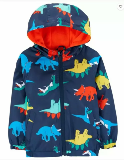 Carter's Boys Navy Colorful Dino Midweight Jacket Size 2T 3T 4T 4 5/6 7