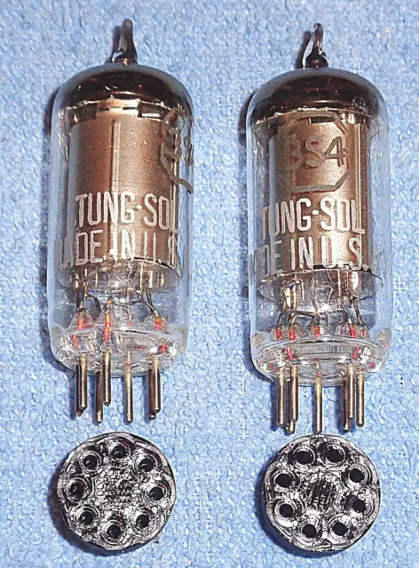 2 NOS Tung-Sol 3S4 VT-174 Vacuum Tubes - Audio Power Pentodes for Vintage Radios