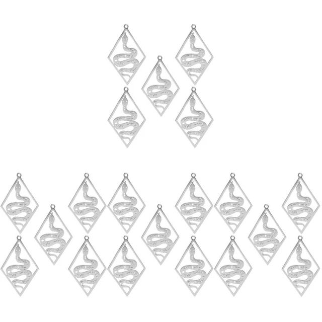 20 Pcs Schlangenanhänger Schlange Totem Ohrringe Antiker Schmuck Jahrgang