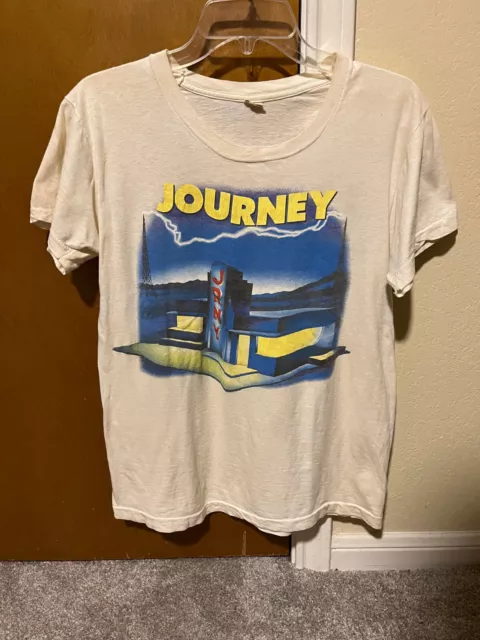 Vintage 80s JOURNEY 1986 Raised on Radio JRNY Sz L T-Shirt Single Stitch Rare