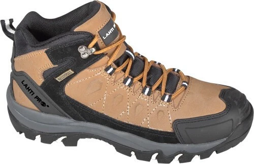 Chaussures de sécurité en cuir nubuck O2 SRA beige et noir LAHTI PRO 2
