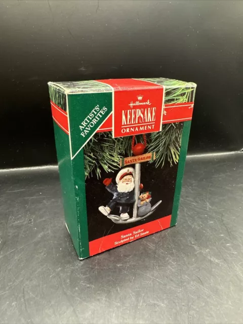 HALLMARK KEEPSAKE 2001 "Santa Sailor" Christmas Tree Ornament w/Original Box