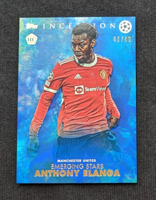ANTHONY ELANGA RECRUE /49 Topps Inception 2022 23 Manchester United RC ...