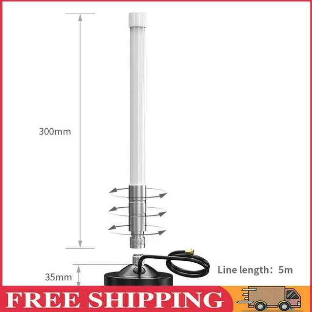 5dBi 858-878MHz for Helium Hotspot Miner Antenna+Magnet Base (55cm White)