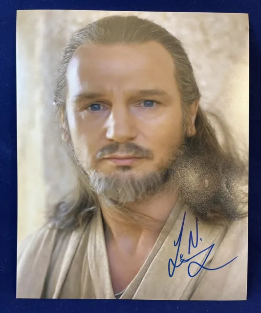 Liam Neeson Signed Autographed Star Wars 8X10 Photo With COA