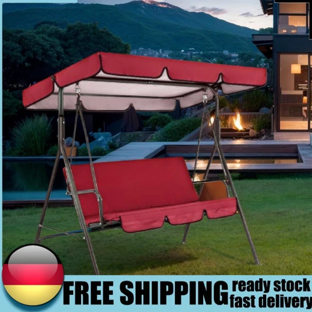 Telo Di Ricambio Per Gazebo 3x3 M - Impermeabile, Rivestimento Argento Anti-UV, 290x290 Cm, Rosso, Solo Copertura Superiore