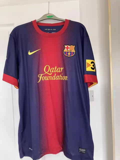 mens barcelona football shirt large