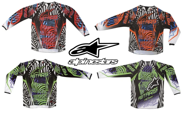Maglietta Alpinestar MX Motocross Caricabatterie Off Road Enduro ATV Quad