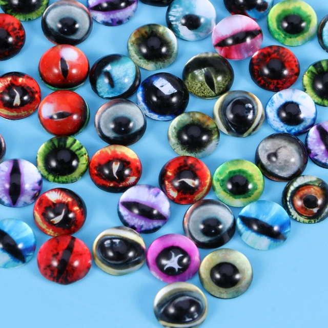 50-stück Transparent Dome Cabochons Flatback Glas Augen Dome Cabochons Diy 4