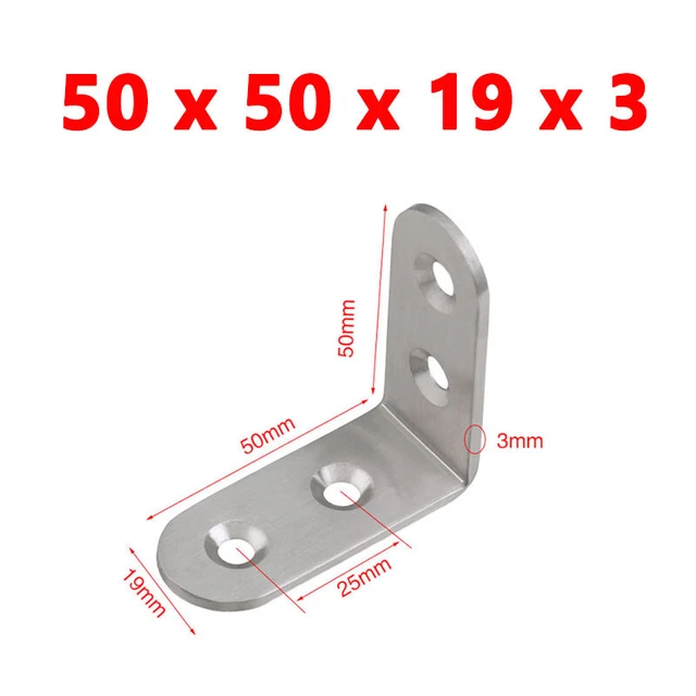 Corner Braces Bracket Right Angle L Shape Furniture Brackets Stainless Steel