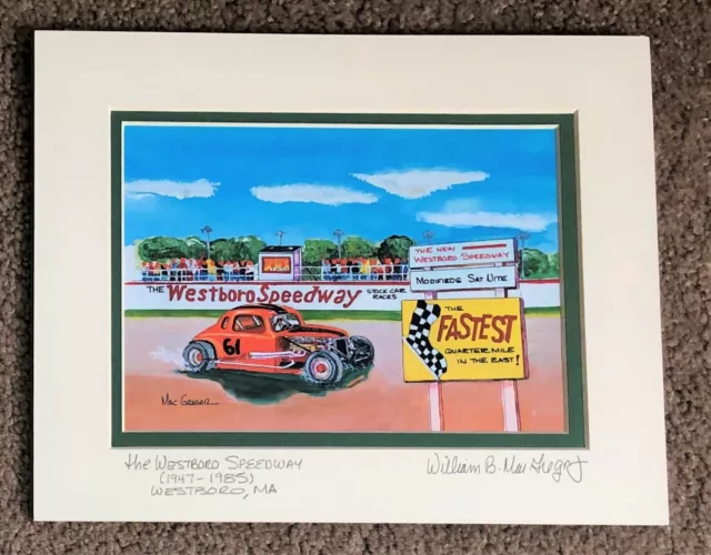 WESTBORO SPEEDWAY Art Print - Richie Evans race stock car racetrack driver gift