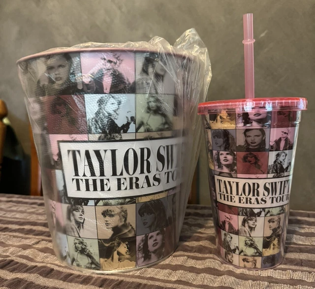 Taylor Swift The Eras Tour Movie Metallic Pink Popcorn Tin – Includes FREE Poster!