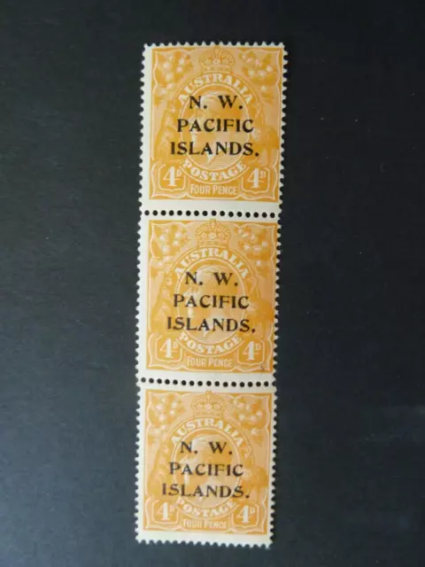 *NWPI/NEW GUINEA*KGV HEAD ABC VARIETY**4d ABC STRIP VARIETY LL38-50*AUSTRALIA**