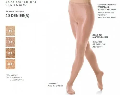 Mondor 3351 Shimmer Footed Ice Skating Tights - Suntan [RS1] 2