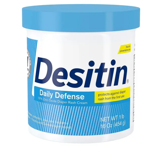 Desitin Daily Defense Baby Diaper Rash Cream with 13% Zinc Oxide, Barrier Cream