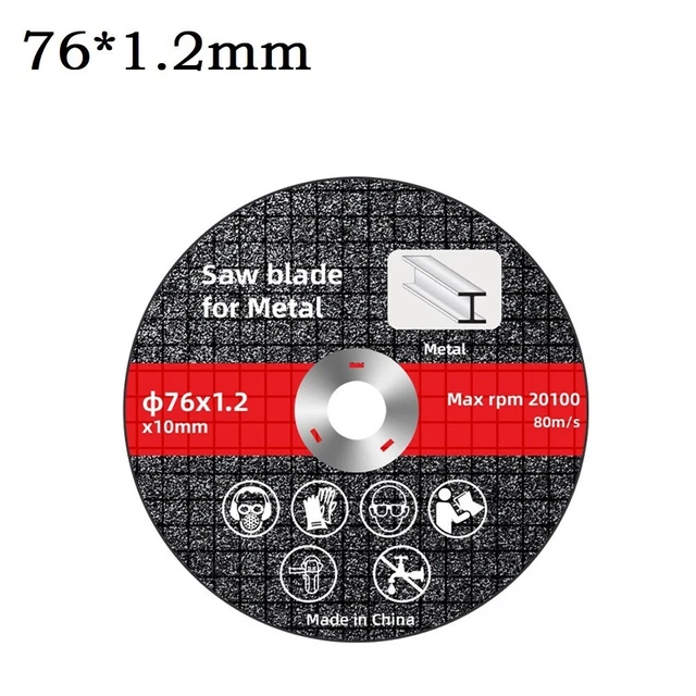 Discos de metal profesional 1.2X 76mm 3in amoladora angular discos acero