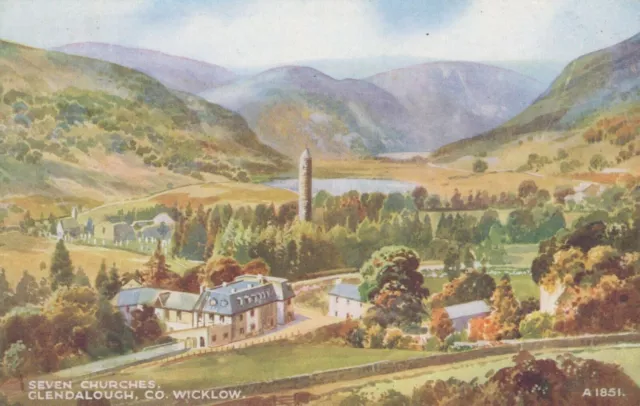 Ireland Postcard - Seven Churches, Glendalough, Co Wicklow -"Art Colour" T10469