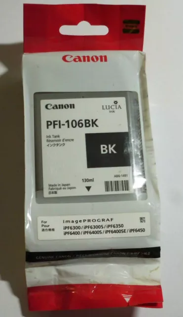 Canon PFI-106BK Tinte black Imageprograf 6400 6450 iPF 6300 6350  6621B001 2017