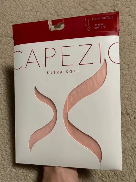 CAPEZIO Womens Transition Tight 1916 Size L/XL Ballet Pink Ultra Soft New NWT