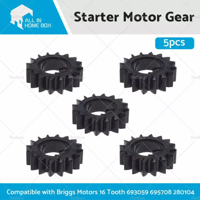 5x Starter Motor Gear Suitable For Briggs Motors 16 Tooth 693059 695708 280104
