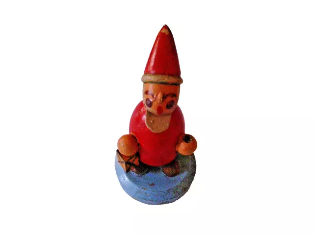 kleiner alter  Nikolaus, Weihnachsmann Weihnachtsbaum fehlt,  6 cm, DDR 50iger J