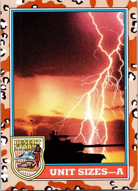 1991 Desert Storm 141 Unit Sizes - A Topps Trading Card TCG CCG