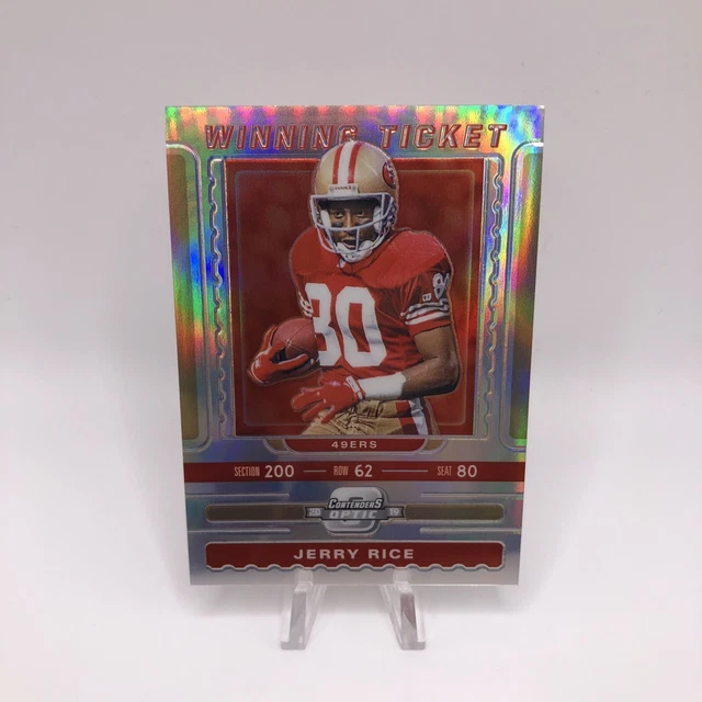 Jerry Rice 2019 Contenders Optic Winning Ticket Silver Prizm /165