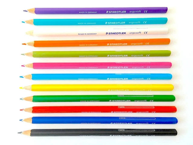 STAEDTLER Ergosoft Lot de 12 crayons de couleur Vert clair