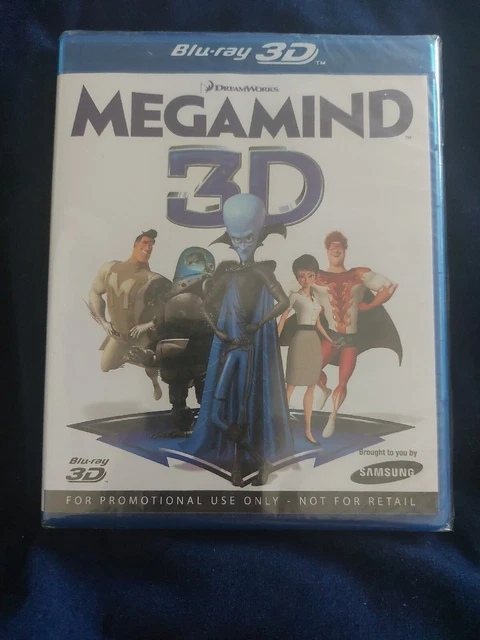 New & Sealed  MEGAMIND 3D BLU RAY Mega Mind DREAMWORKS PROMOTIONAL EDITION