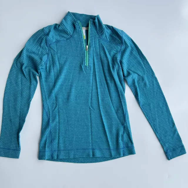 Smartwool Merino Wool Full Zip Long Sleeve Sweater Blue Medium *see Note - F