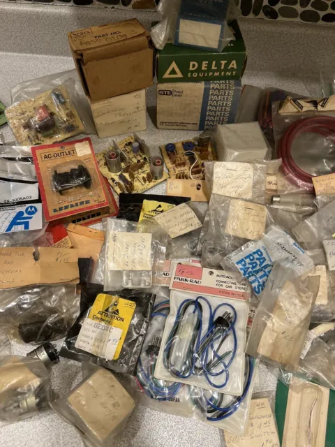 Large Lot of Vintage Audio Video Parts From Grandpa's Repair Shop Repair NOS