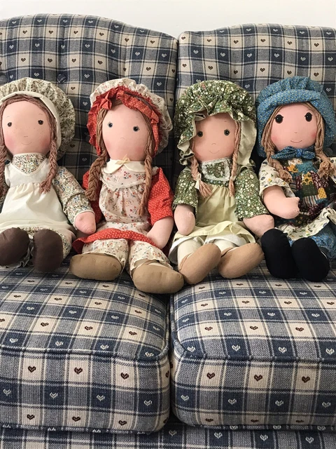Lot 4 Large Holly Hobbie Amy Carrie And Heather Rag Doll 26" Tall