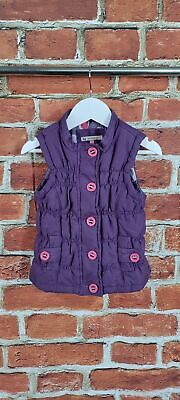 Girls Coat Age 3-4 Years John Lewis Purple Padded Jacket Gilet Bodywarmer 104Cm