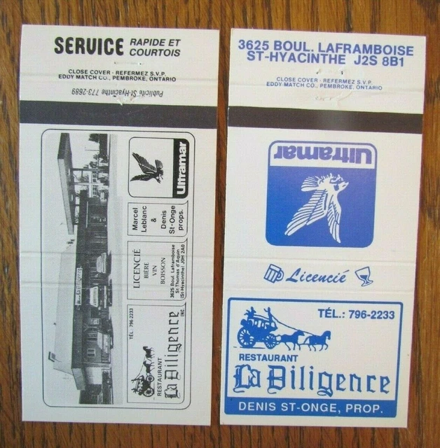 Stagecoach Matchbook Matchcovers: Ultramar Gas Station (St-Hyacinthe, Quebec) E6