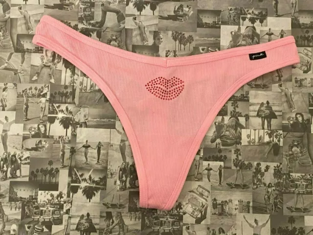 NWT Victoria's Secret PINK V-Cut Cotton Thong Panty 
