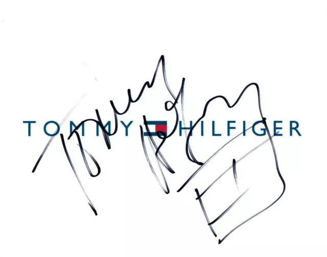 Tommy Hilfiger Signed with Sketch 8x10 Photo Fashion Designer COA